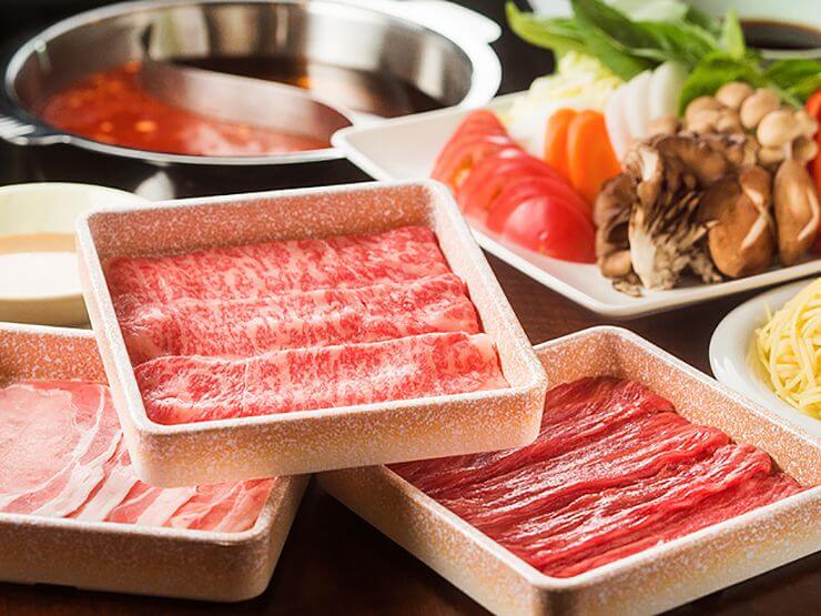麦富士豚ロース・麦富士豚カルビ・国産鶏むねスライスが食べ放題
