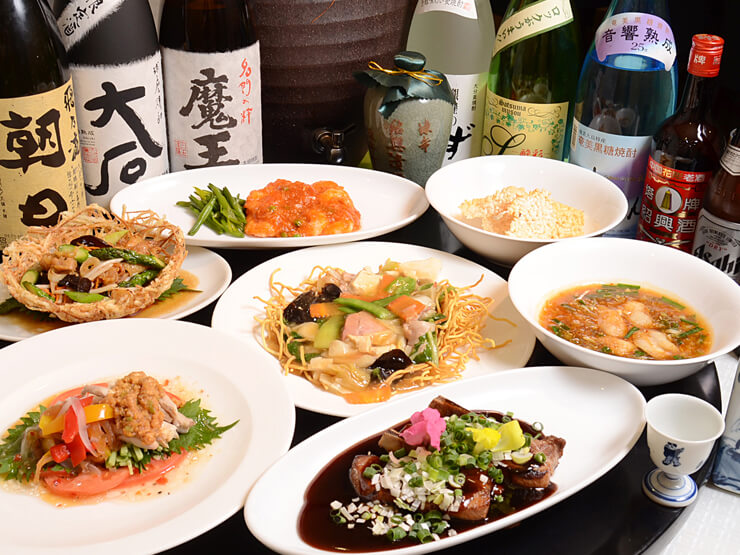 本格四川料理が楽しめるコース料理をシーンに合わせて選べます