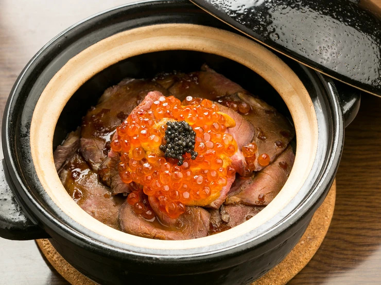 ローストビーフの土鍋ご飯